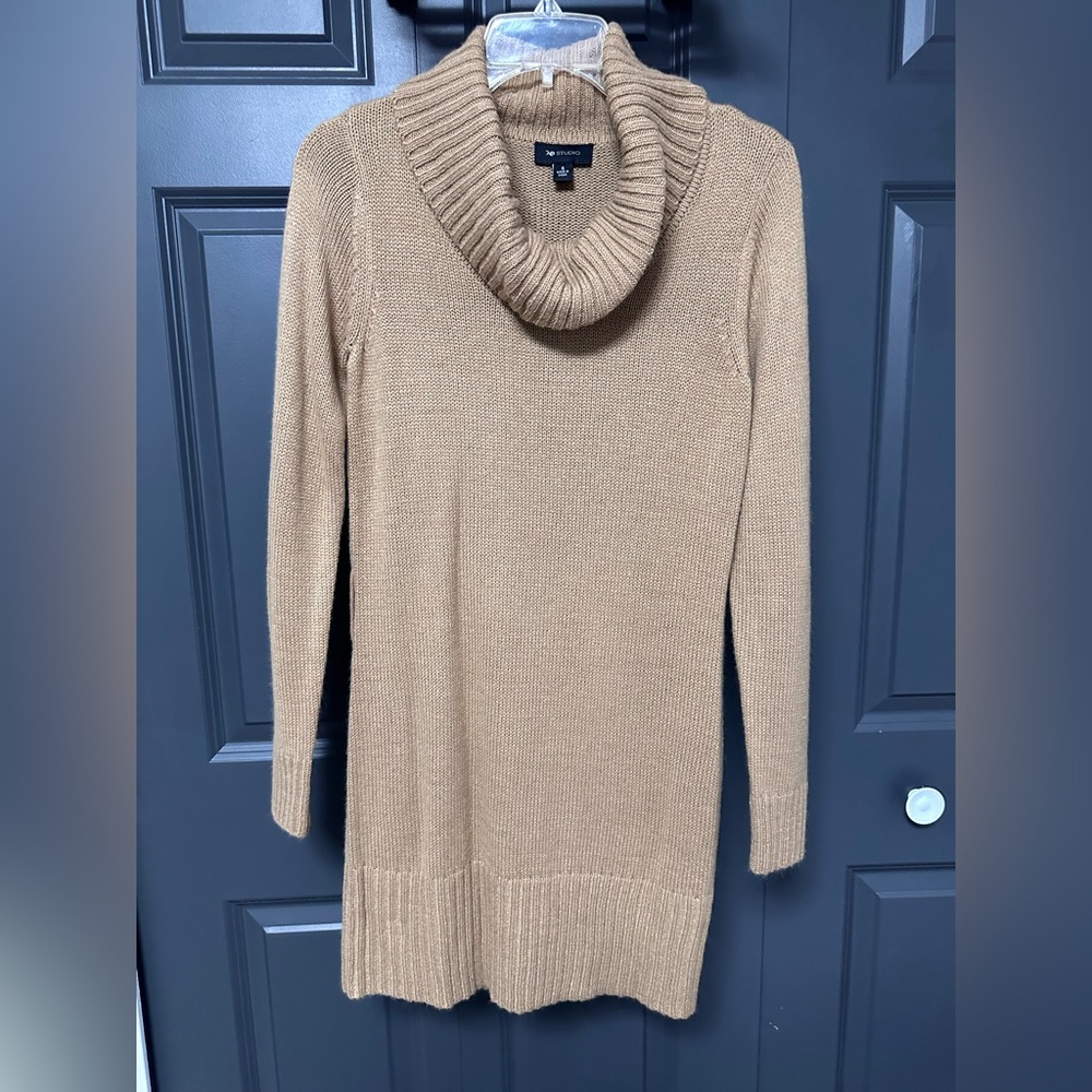 AB Studio khaki sweater dress